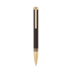 Lapis Bard Torque Artis Leather Ballpoint Pen - Brown with Gold Trims