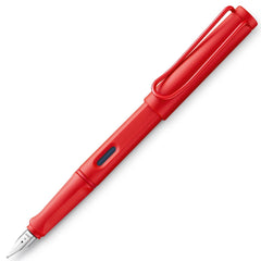 Lamy Safari Limited Edition Strawberry Fountain Pen | Sturdy Plastic, Strawberry | Metal Clip, Ergonomic Grip | Black Chromium-Plated Steel Nib | with Ink Cartridge T 10 Blue | with Converter Z 28