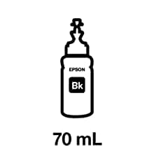 Epson All Colours (T6641-Black, T6642-Cyan, T6643-Magenta, T6644-Yellow) Ink Bottles 70 ml Each