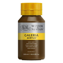 WINSOR & NEWTON GALERIA ACRYLIC COLOUR - JAR OF 500 ML - BURNT UMBER (076)