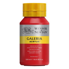 WINSOR & NEWTON GALERIA ACRYLIC COLOUR - JAR OF 500 ML - CADMIUM RED HUE (095)