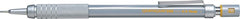 Pentel 0.9 MM HB Mechanical Pencil | Lead Of Grade HB | Mini Interchangeable Eraser With Push Mechanism | Silver Plated Swing Grip | Pack Of 1 | Silver (PG500)