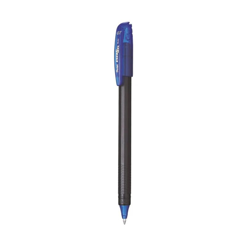 Pentel Energel - 0.7mm - Roller Gel Pen Set - Pack of 6 Pens - (3 BLUE + 3 BLACK)