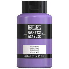 LIQUITEX BASICS ACRYLIC COLOUR - JAR OF 400 ML - BRILLIANT PURPLE (590)