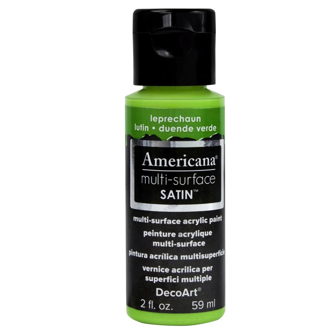 DECOART AMERICANA MULTI SURFACE SATIN ACRYLIC PAINT - 59 ML (2 OZ) - LEPRECHAUN (519)