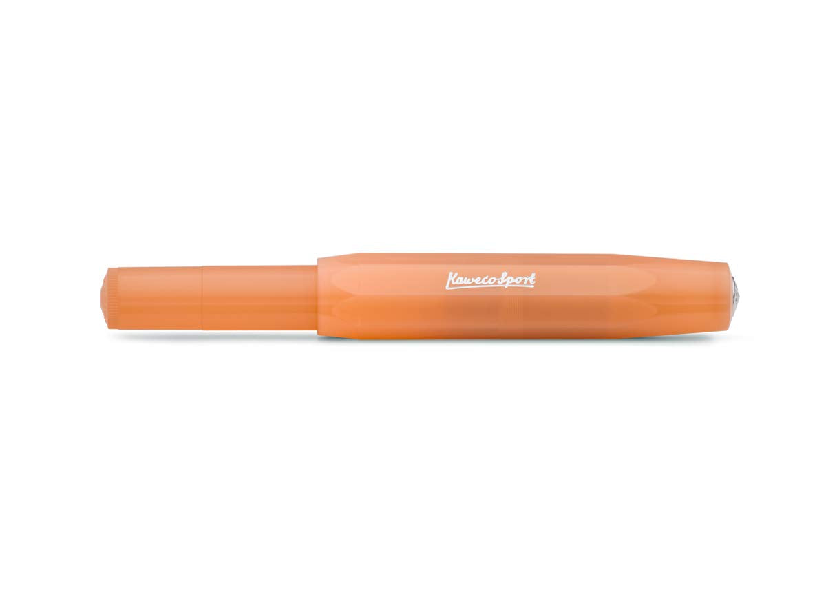 Frosted Sport Fountain Pen-Soft Mandarin (Broad Nib)