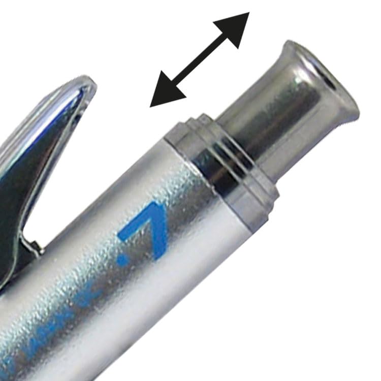 Pentel GraphGear 1000 0.7 Mm Mechanical Drafting Pencil | Metal Clip With Retractable Mechanism | Dual Metal & Rubber Grip | Pack Of 1 | Silver & Blue (PG1017)