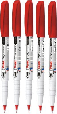 Pentel Stylo Fountain Pen, 10 Pcs, Red