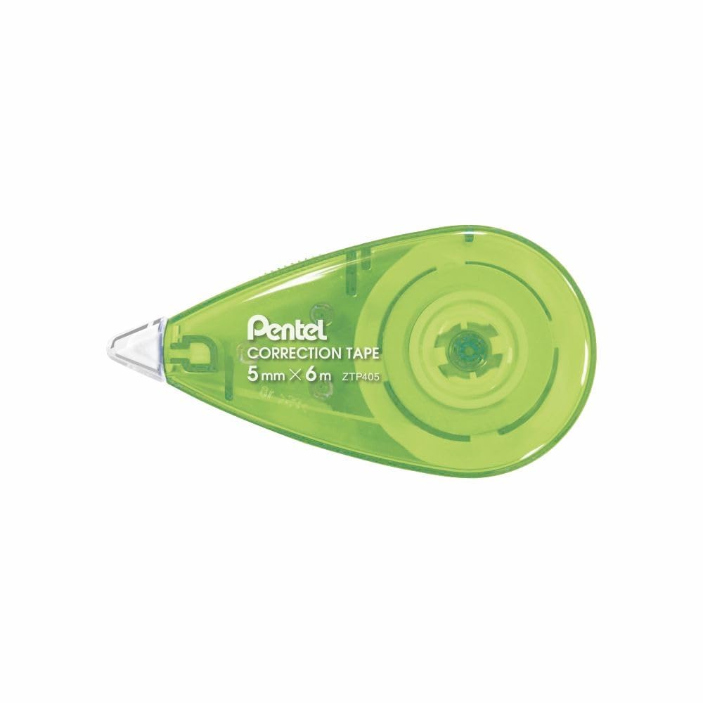 Pentel Correction Tape | Non-Toxic & Strong Adhesive Tape | 6M Long Lasting Writable Tape | 5mm x 6m | Blue | Pack of 2 (ZTP405)