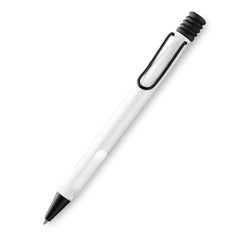 Lamy Safari 219 Medium Nib Ball Pen Box Pack | Sturdy Plastic, White & Black Body | Metal Clip, Chromium-Plated Steel Nib | With Ink Cartridge T 10 & Converter Z 28 | Black Ink, Pack Of 1