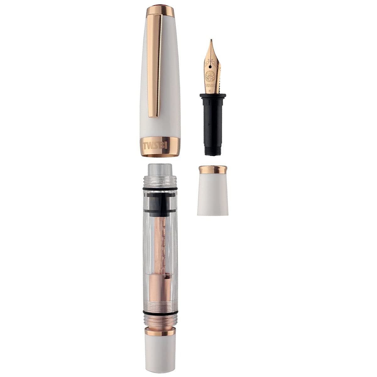 TWSBI, Fountain Pen - DIAMOND MINI WHITE ROSE GOLD II.(Medium)