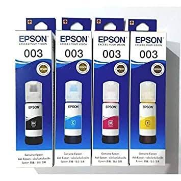 Epson 003 Ink 65ml 1 Set of Colors Printer (L3100, L3101, L3110, L3150) Pack of 4