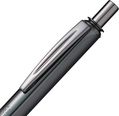 Pentel EnerGel Metal 0.7mm Roller Gel Pen | Aluminium Metal Matte Black Body | Textured Grip With Retractable Mechanism | Black Body, Blue Ink