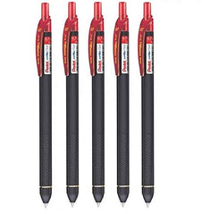 Pentel Energel Click Roller Gel Pen By DTL Company (Red, 10 Pcs)