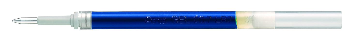 Pentel Energel BL415 Roller Gel Pen & Refills Combo | Quick Drying & Smudge-Proof Ink | 0.5mm Smooth Metal Tip | Set Of 5 Pens & 10 LR5 Refills, Blue Ink