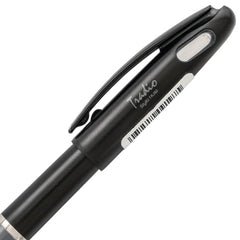 Pentel Tradio Stylo Fountain Pen | Plastic Ribbed Body | Sleek Black Body | Black Ink, Pack of 1