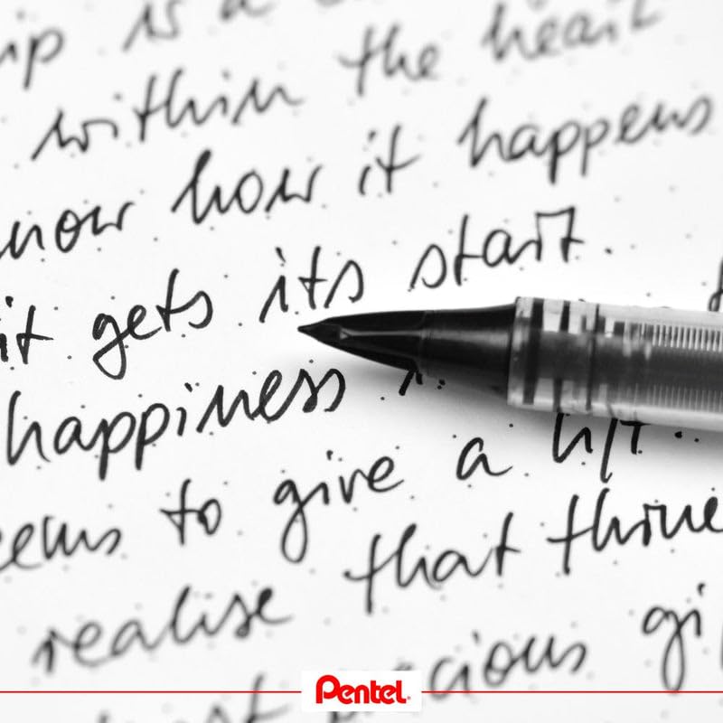 Pentel Tradio Stylo Fountain Pen | Plastic Ribbed Body | Sleek Black Body | Black Ink, Pack of 1