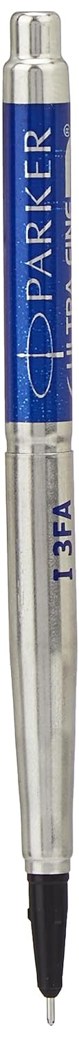 Parker Aster Silver Blue Chrome Trim Roller Ball Pen