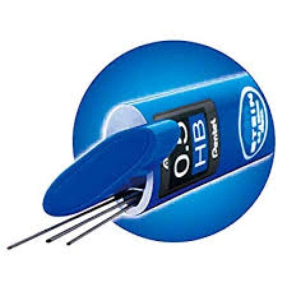 Pentel Energize PL445 0.5mm Mechanical Pencil, Textured Grip, Black Body with Lead Tube and Eraser