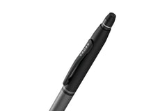 Cross Click Tuxedo Satin Metallic Gray with Black Appointments Ballpoint Pen | Luxury Gift For Men and Women