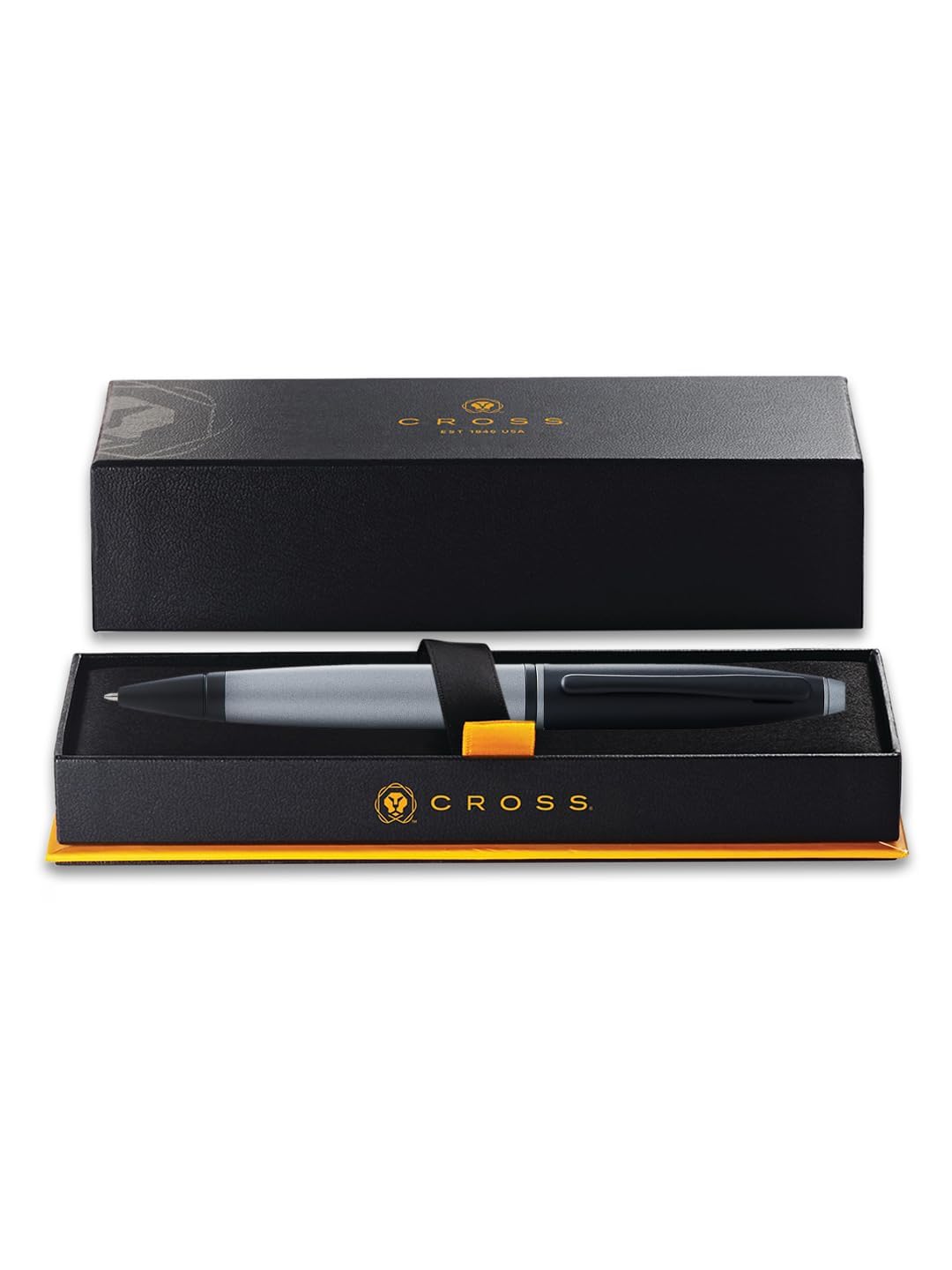 Cross Calais Matte Gray and Black Lacquer Ballpoint Pen AT0112-26