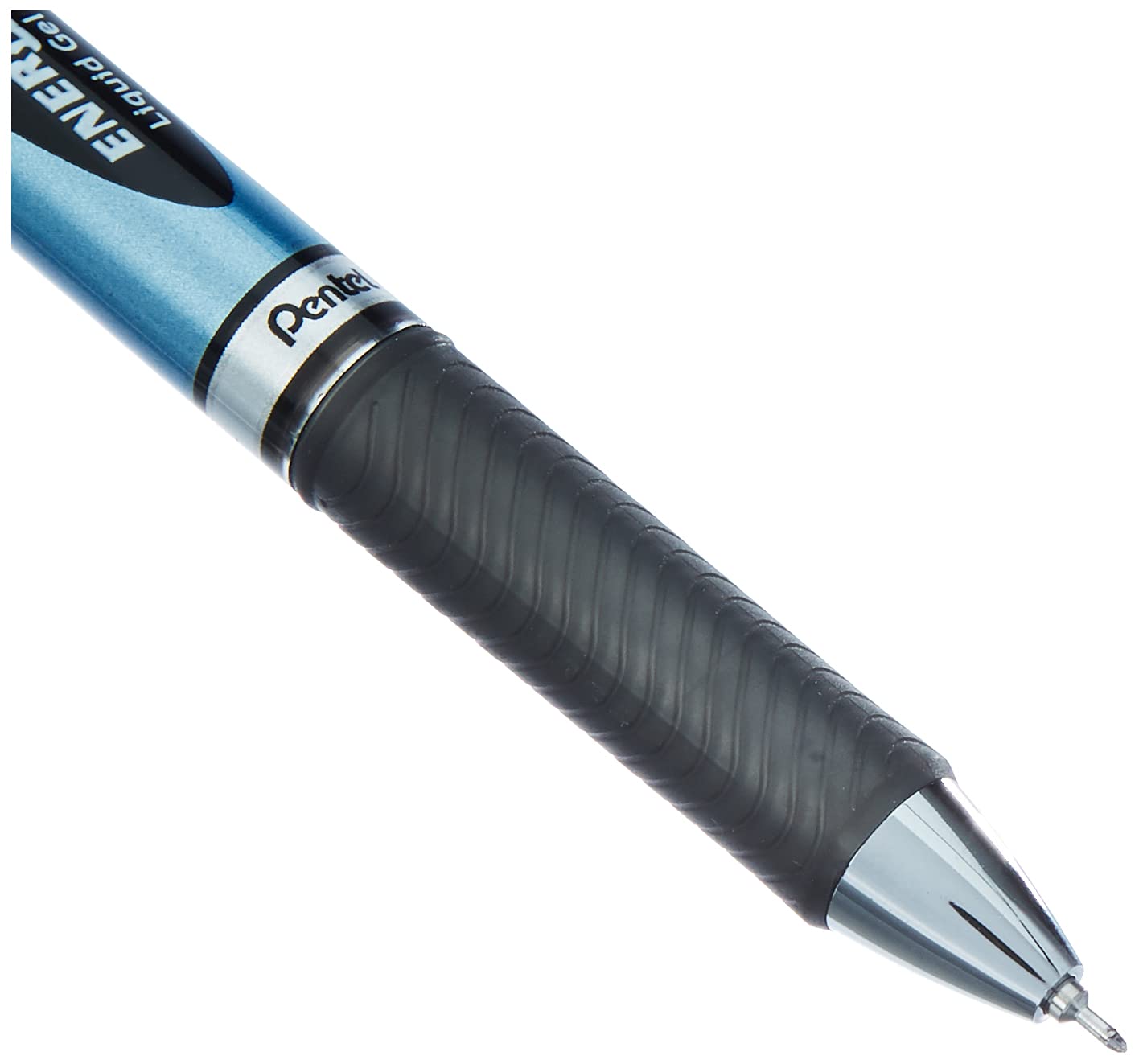 Pentel Energel Knock Ballpoint Pen, 0.5mm Needle Tip, Blue Body with Black Accent (BLN75-A)