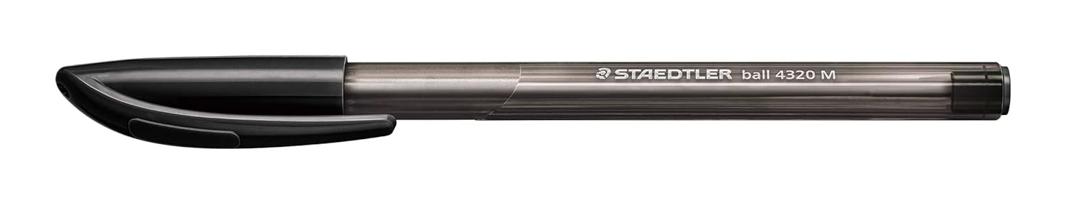 STAEDTLER 4320 M-9 Stick Rainbow Ballpoint Pen - Black (Box of 10)