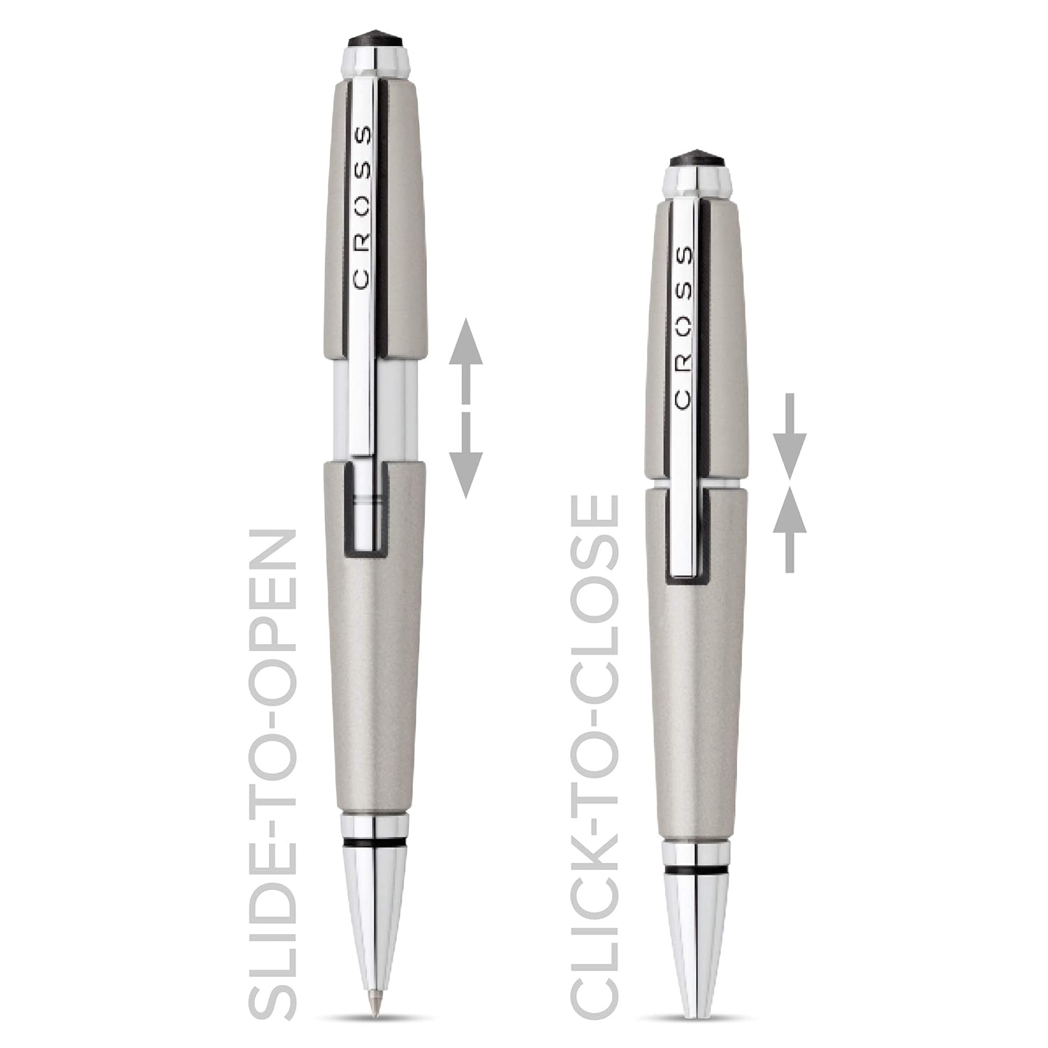 Cross Edge Roller Ball Pen, Titanium Blast