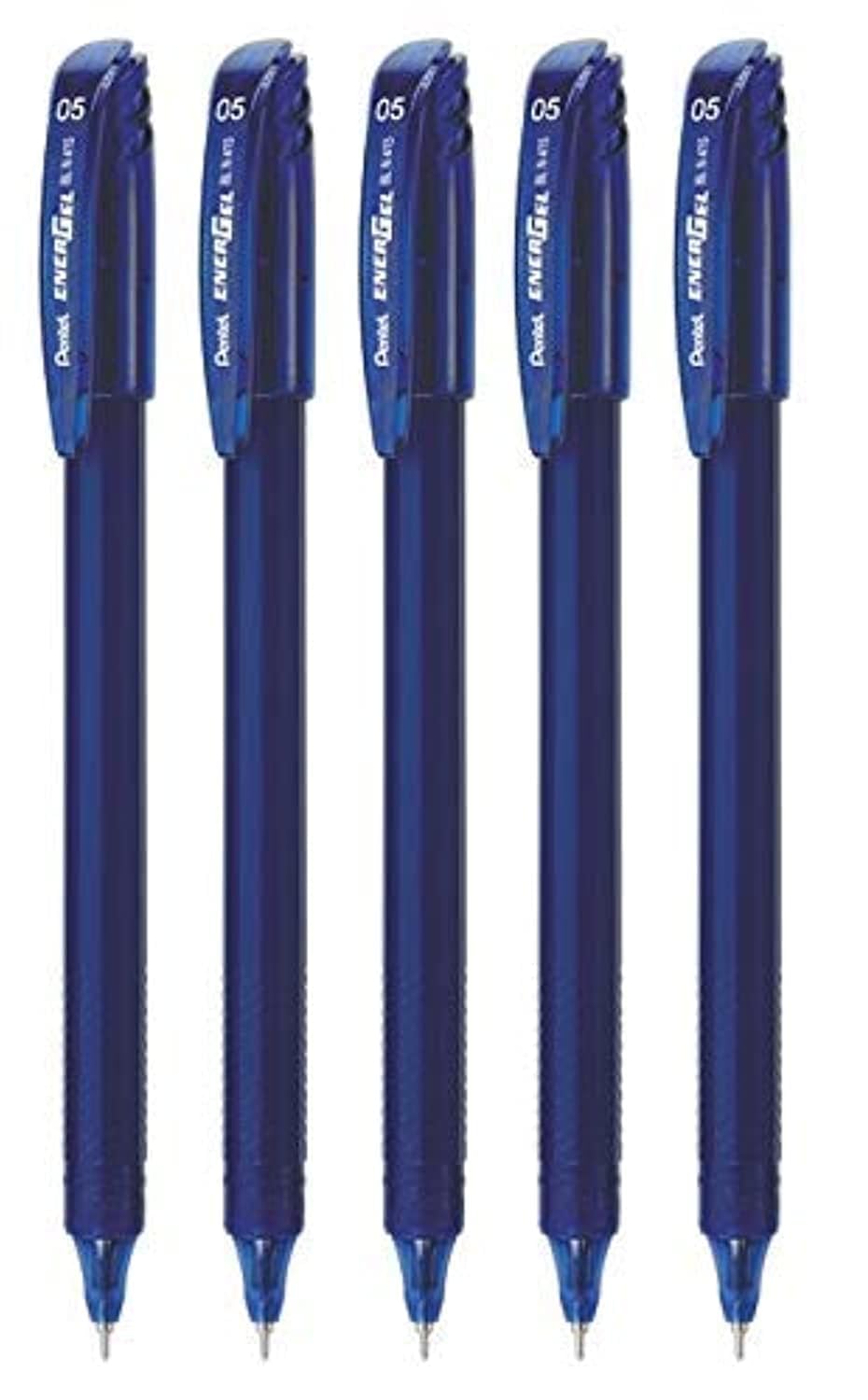 Pentel Energel - Roller Gel Pen Set - Pack of 5 (0.5mm Blue)