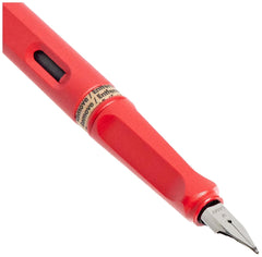 Lamy Safari Limited Edition Strawberry Fountain Pen | Sturdy Plastic, Strawberry | Metal Clip, Ergonomic Grip | Black Chromium-Plated Steel Nib | with Ink Cartridge T 10 Blue | with Converter Z 28