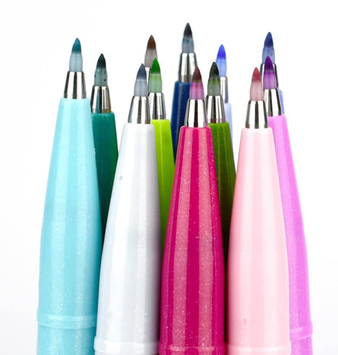 Pentel Brush Sign Pen Ses15C-12 Pastel Colours,Assorted