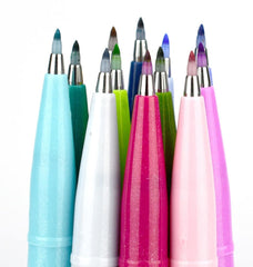 Pentel Brush Sign Pen Ses15C-12 Pastel Colours,Assorted