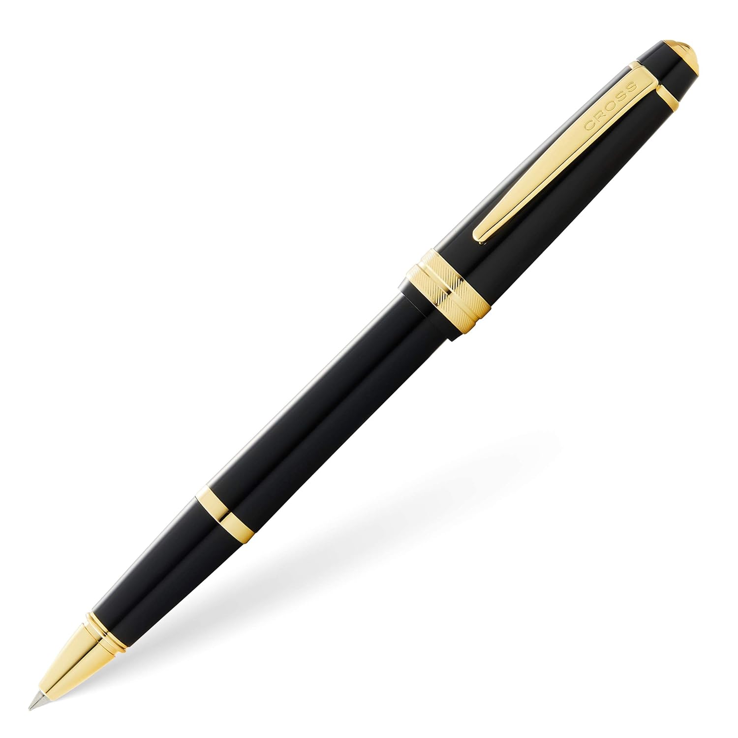 Cross Bailey Light Polished Black Resin and Gold Tone Rollerball Pen AT0745-9