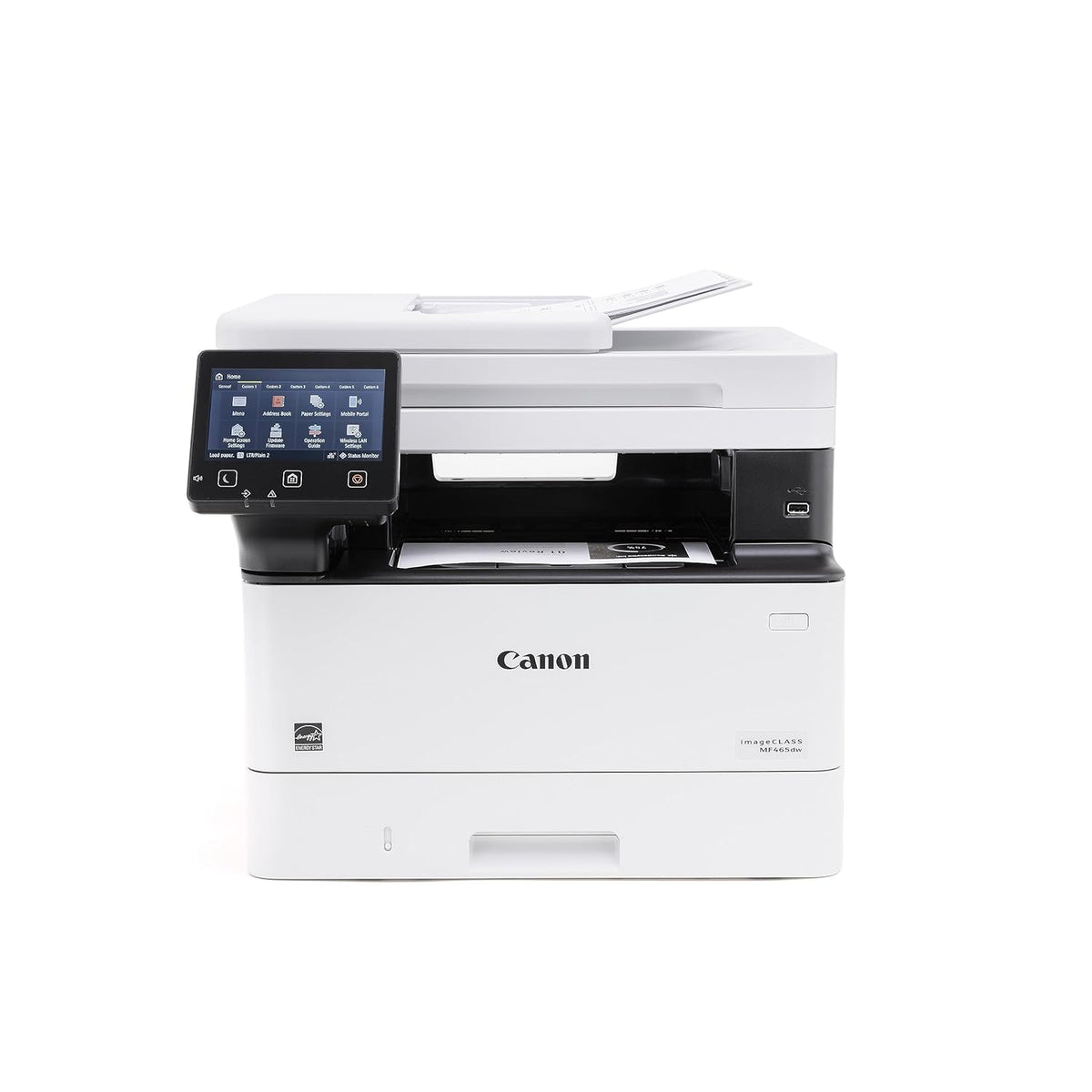 Canon imageCLASS MF465dw - Monochrome, Duplex Wireless Laser Printer, All-in-One with Scanner, Copier, Fax, Home or Office, Auto Document Feeder, Mobile Ready, 1 Year Limited Warranty, 42 PPM, White