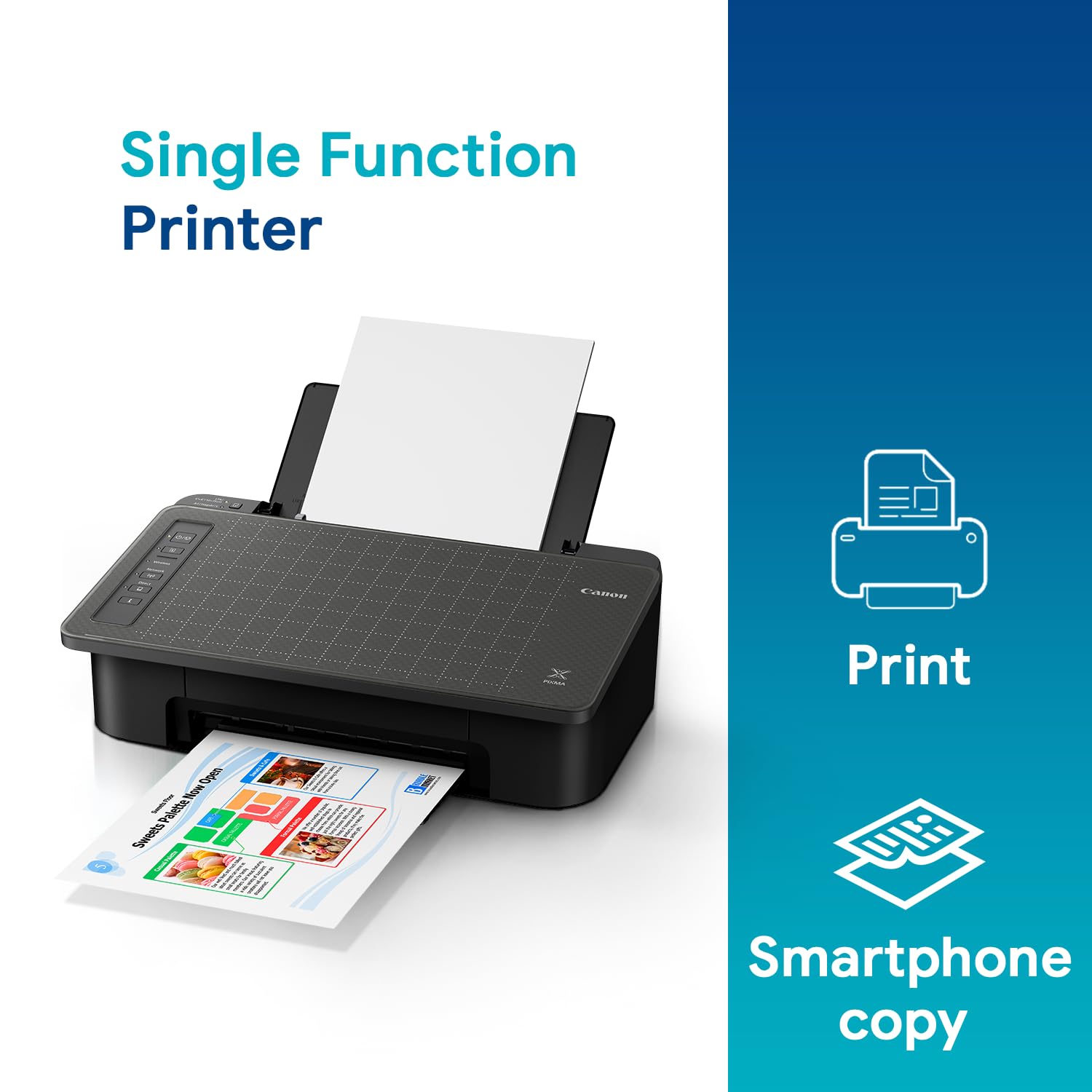 Canon Pixma TS307a Single Function Wireless Inkjet Colour Printer (Black), Standard