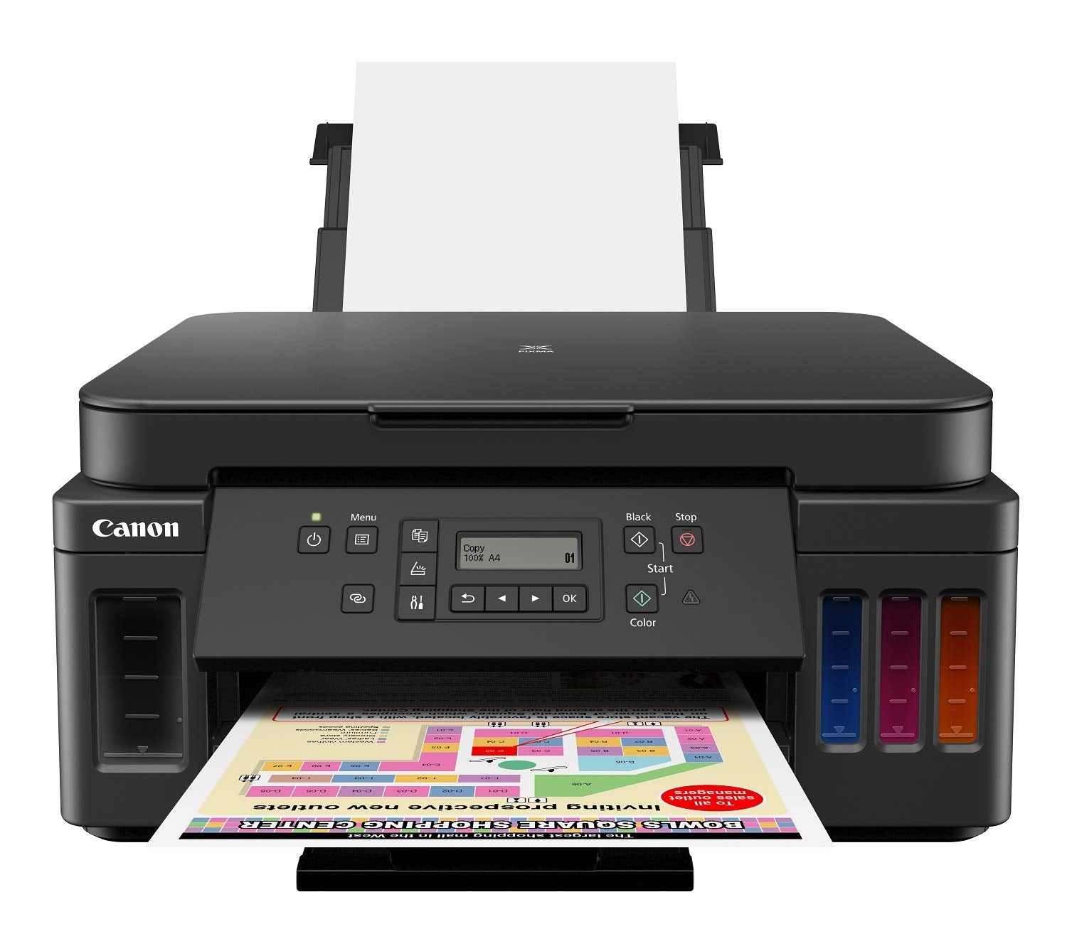 Canon PIXMA MegaTank G6070 All-in-one Wi-Fi Colour Ink Tank Printer with Auto-Duplex Printing and Networking (Black)