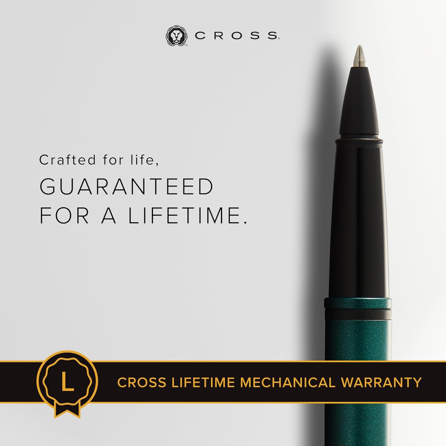 Cross Calais Matte Green and Black Lacquer Rollerball Pen