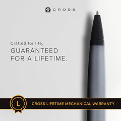 Cross Calais Matte Gray and Black Lacquer Ballpoint Pen AT0112-26