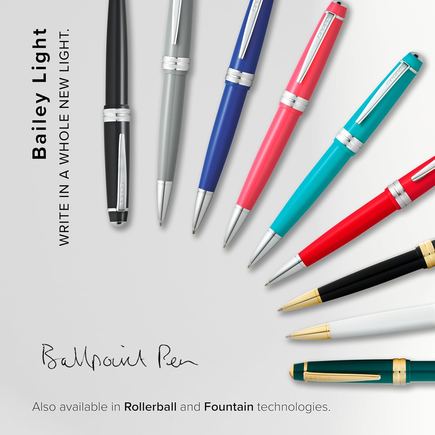 Cross Bailey Light Polished Amber Resin and Gold Tone Ballpoint Pen AT0742-13