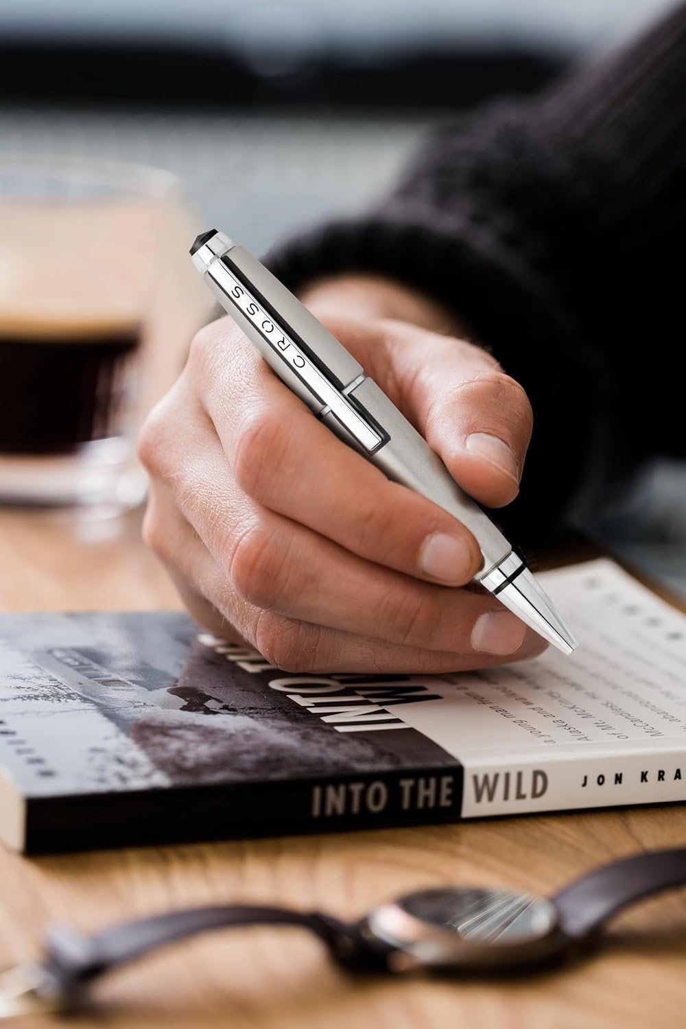 Cross Edge Roller Ball Pen, Titanium Blast