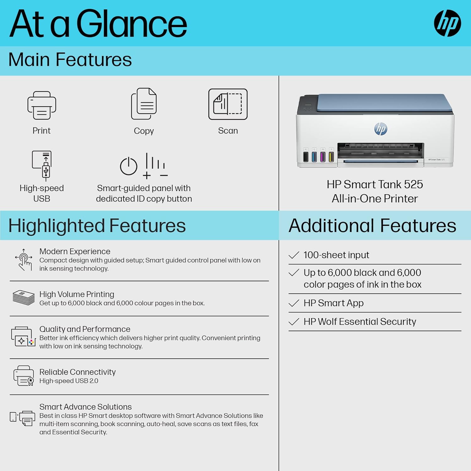 HP Smart Tank 525 All-in-one Colour Printer
