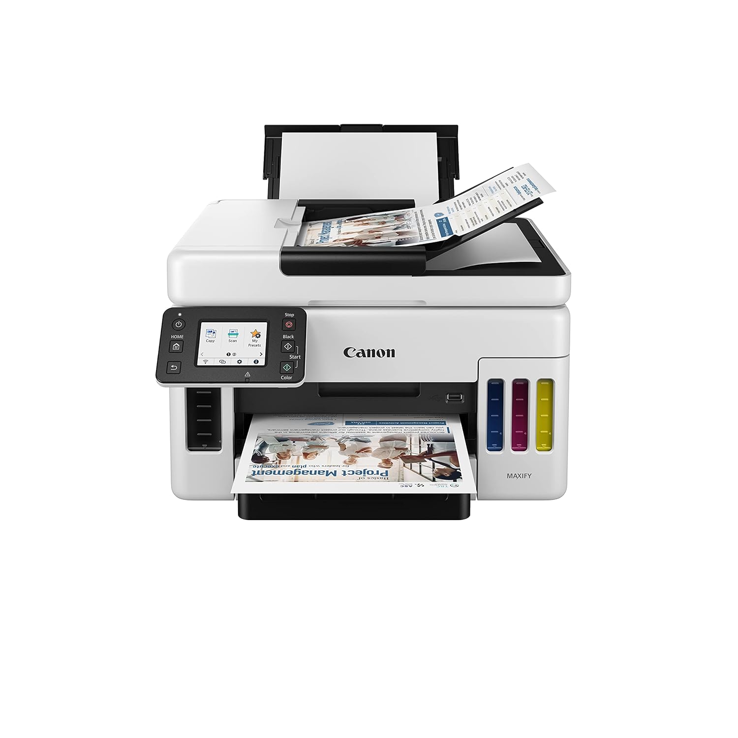 Canon MAXIFY MegaTank GX6070 All-in-One Wireless Ink Tank (Colour) Business Printer for High Volume Document Printing with 2 years Standard Warranty