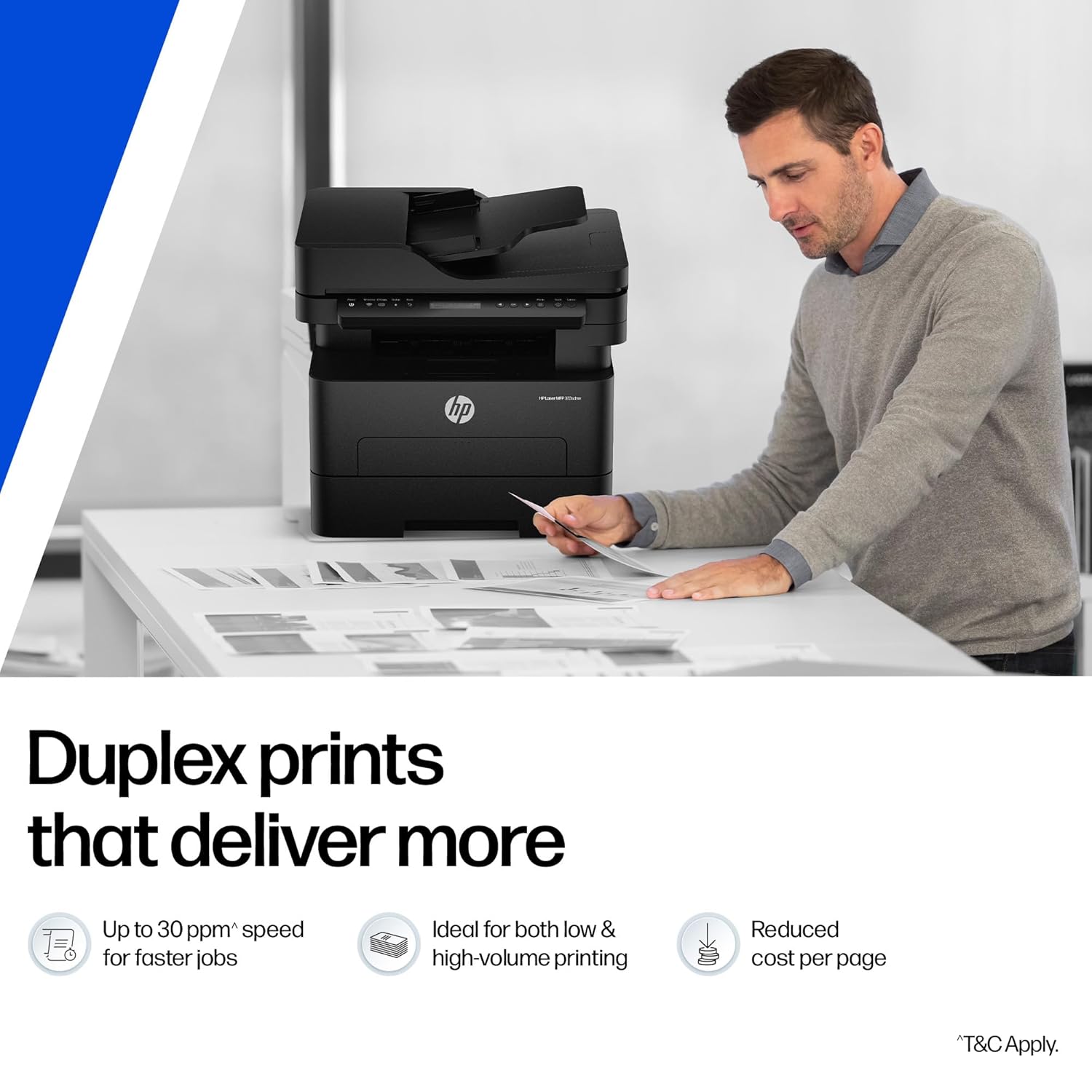 HP 323sdnw Auto Duplex WiFi Laser Printer (New Launch) with ADF, Print Scan Copy, LCD Display, 30 PPM, 256 MB Memory, BlackHP 323sdnw Auto Duplex WiFi Laser Printer (New Launch) with ADF, Print Scan Copy, LCD Display, 30 PPM, 256 MB Memory, Black