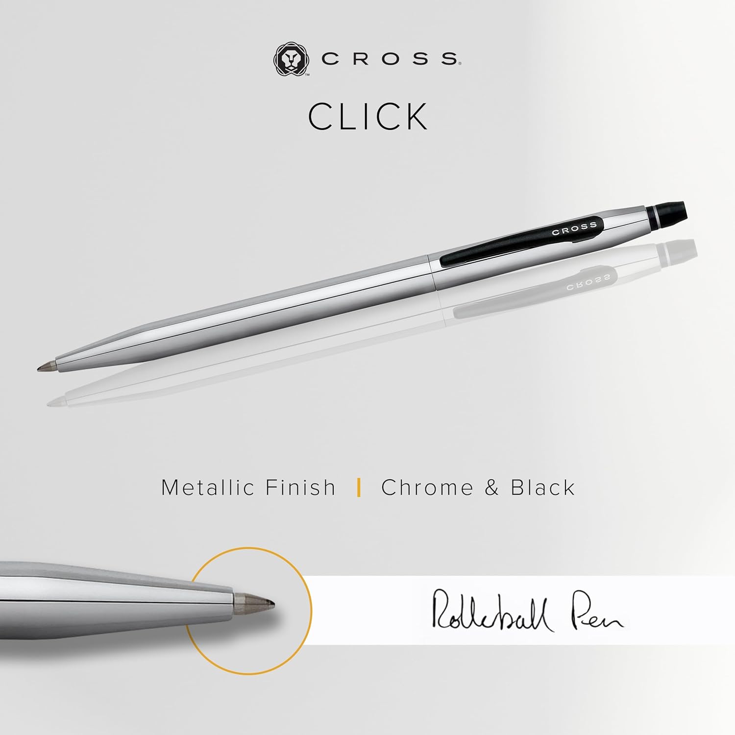 Cross Roller Ball Pen (Polished Chrome)