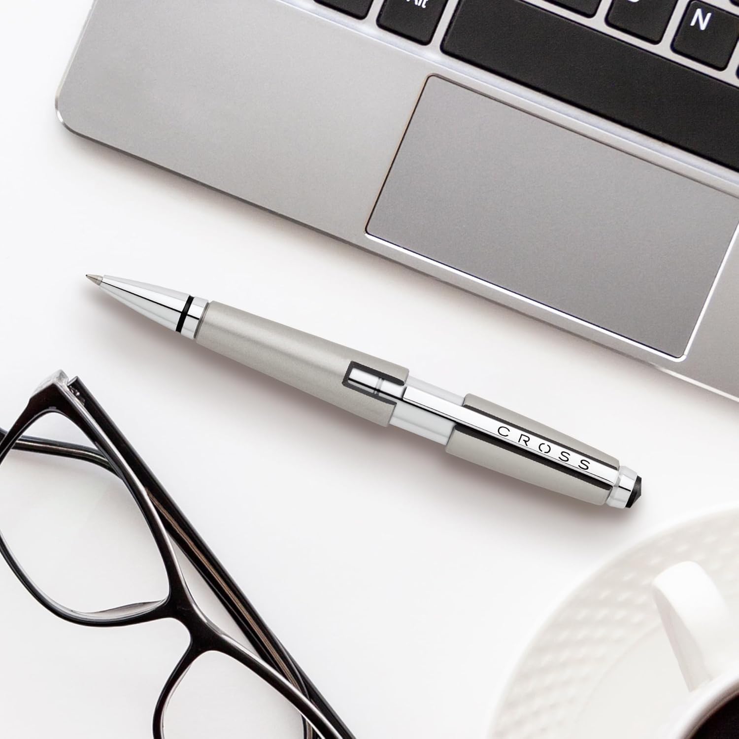 Cross Edge Roller Ball Pen, Titanium Blast