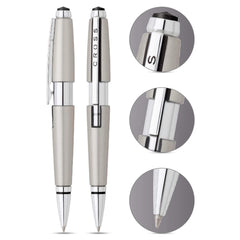 Cross Edge Roller Ball Pen, Titanium Blast