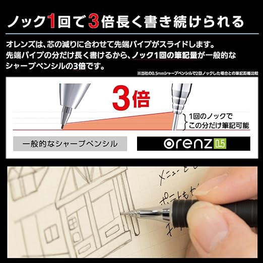 Pentel Orenz Sharpen Metal Grip 05 Mechanical Pencil