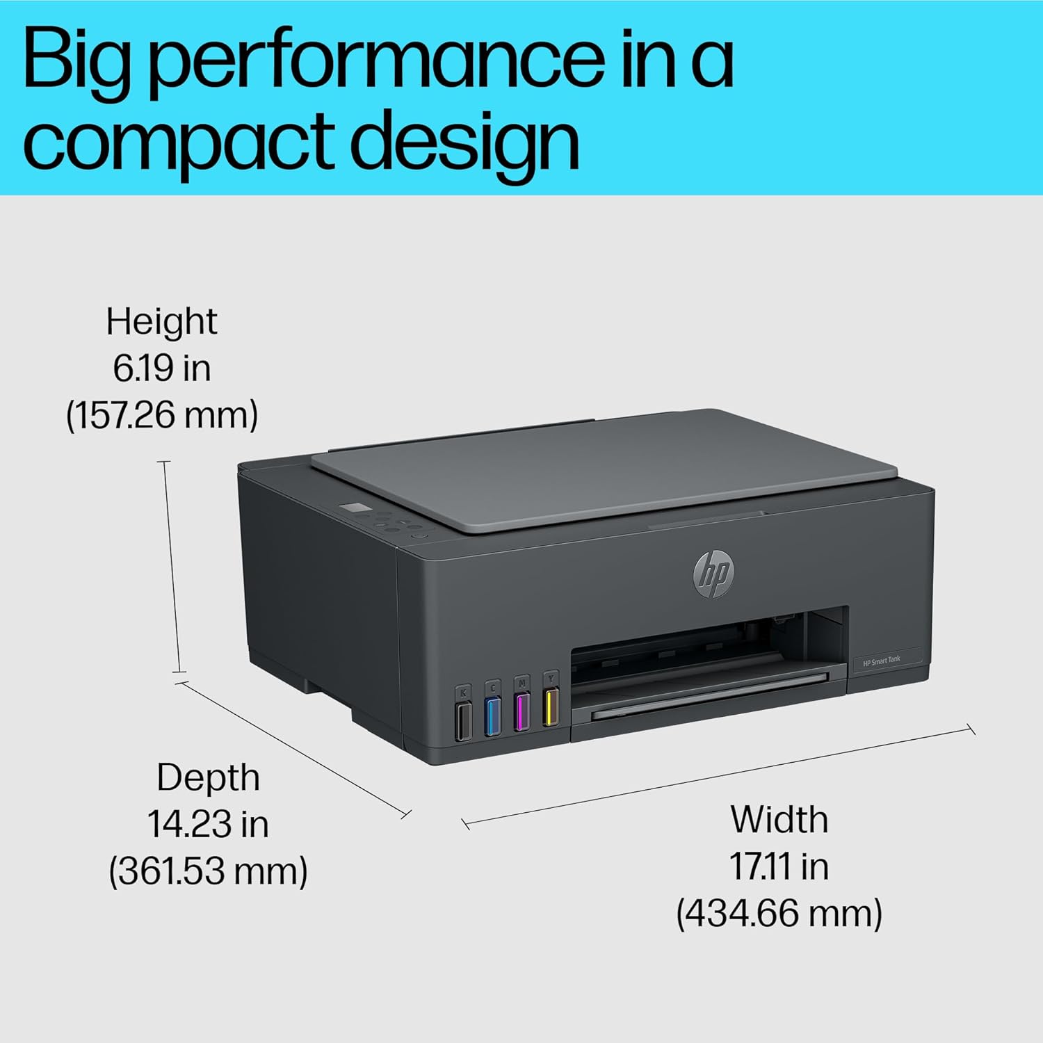 HP Smart Tank 584 All-in-One WiFi Colour Printer |1+1 Year Extended Warranty on Registration| Up to 4000 Black & 6000 Colour Prints I Print,Scan & Copy for Home/Office