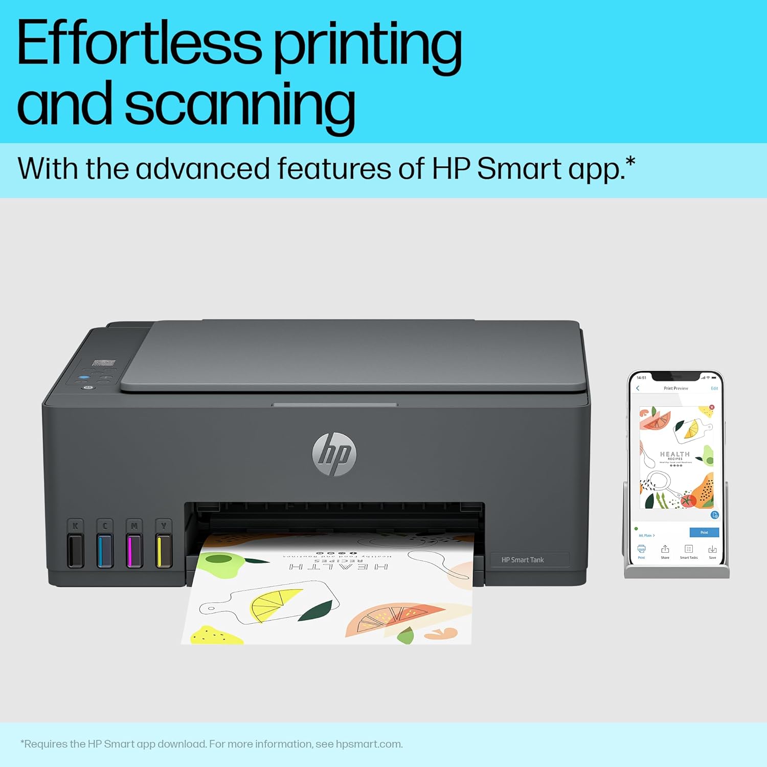 HP Smart Tank 584 All-in-One WiFi Colour Printer |1+1 Year Extended Warranty on Registration| Up to 4000 Black & 6000 Colour Prints I Print,Scan & Copy for Home/Office