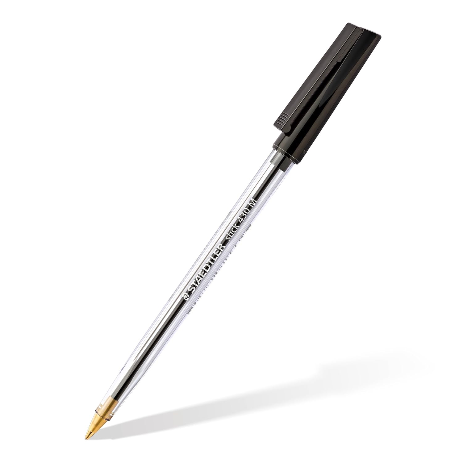 Staedtler Stick 430 M-9 Medium Ballpoint Pen - Pack of 10 (Black)